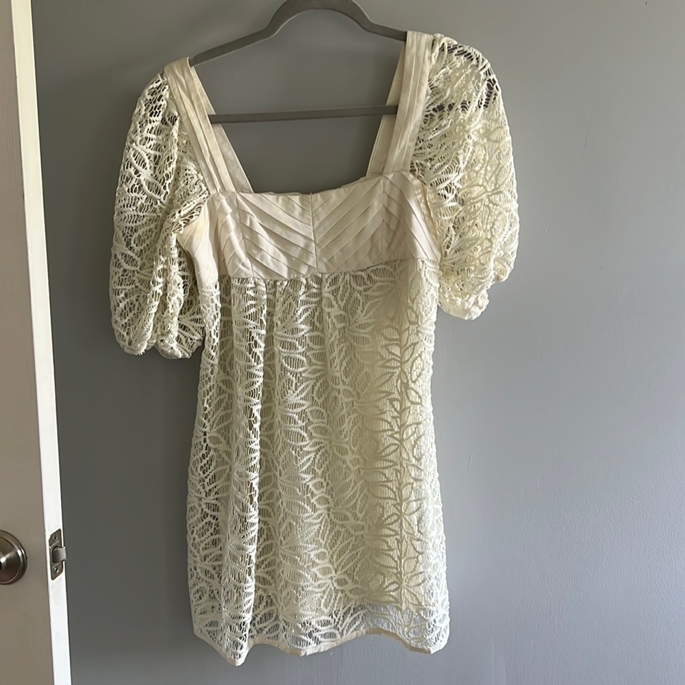 BCBG, White, eyelet dress, size 4
